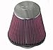 K&N Universal Clamp-On Filter: High Performance, Premium, Washable, Replacement Filter: Flange Diameter: 3.9375 In, Filter Height: 6.8125 In, Flange Length: 1.4375 In, Shape: Oval Tapered, RC-70030
