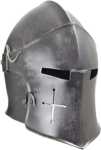 Medieval Black Antique Barbuta Helmet Knight Templar Crusader Armor Helmet