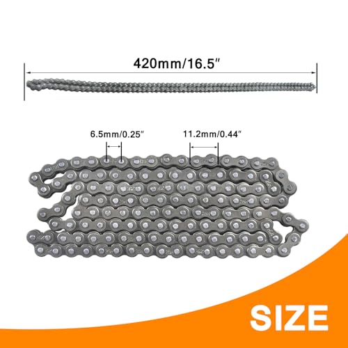 Image of HOLATO 25 Drive Chain 132 Link Chain Breaker Kit for Razor MX500 MX650 SX350 SX500 SX650 Rocket Bike Electric Off-Road Motocross #25 Roller Chain 132L for Mini Moto 50cc XRF50 Dirt Bike Heavy Duty