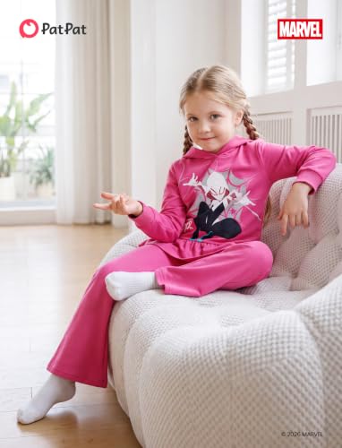 Image of Disney Marvel Outfits for Girls Long Sleeve Hoodie Pants Sets Fall Winter