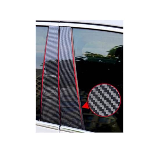 Pegatinas de coche para pilares de puerta Benz W177, acabado fibra de carbono negro