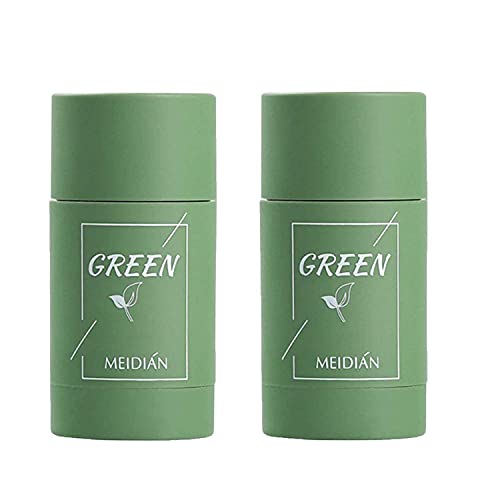 xingqijia Green Tea Mask Stick For Face,Blackhead Remover With Green Tea Extract,Deep Clean Pore Moisturizes Control, Skin Brightening For All Skin Types Men Women