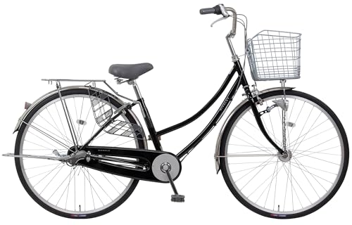 マルクル(Marcle) 【完全組立配送】 リブレットホームEX 26インチ LEDオートライト 耐摩耗タイヤ 大型カゴ ブラック