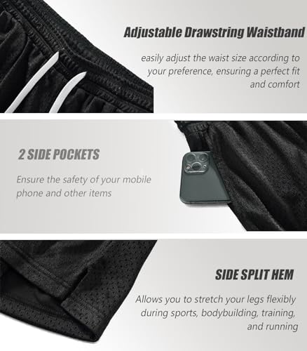 Mens Mesh Shorts 6 Inch Inseam Mens Athletic Shorts Breathable Fabric for Gym and Workouts3