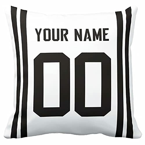 Image of ANTKING Throw Pillow 2 Pack with Custom Name and Number Personalized Gift for Men Women Boys