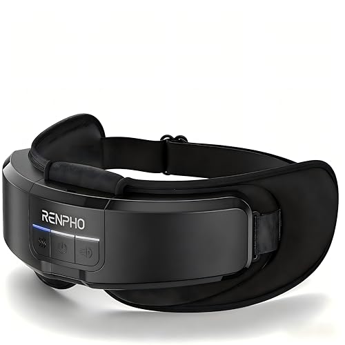 RENPHO Eyeris Shift, Eye Massager with Heat Eye Massager & Sleep Mask for Migraine, Birthday Gifts for Women/Men/Mom/Dad, Face Head Temple Mask with Heat, Compression for Relaxation