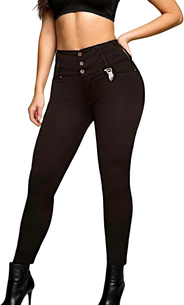 L&L Jeans Premium Colombian Push Up Jeans for Women | Butt Lifter, Tummy Control & 24k Gold Hardware