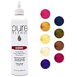 Pure Blends Cherry Hydrating Color Depositing Shampoo - Infused with Keratin & Collagen to Repair Dry & Damaged Hair - Eliminate Color Fade - Sulfate, Sodium Chloride, Paraben & Gluten-Free - 8.5 Oz