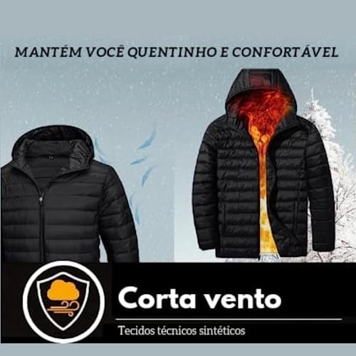 Jaqueta Puffer Bobojaco Corta Vento Nylon Frio Reforçada TAMANHO G