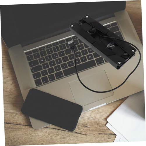 Base refrigeradora para laptop gamer con flujo de aire mejorado, altura ergonómica para uso cómodo, diseño duradero, compatible con laptops, color negro miniatura 4