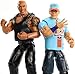 Mattel WWE Main Event Championship Showdown 2-Pack Action Figures & Accessory, Series #19 The Rock vs John Cena Collectible Set