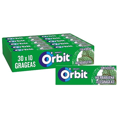 Orbit Chicles Sabor Hierbabuena - Paquete De 30 X 14 Gr - Total: Gr, 420 Gramo, 30 Unidades
