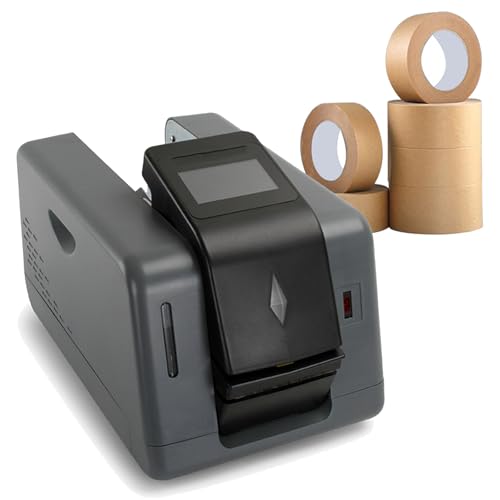 piudoiliy Automatic Tape Cutting Machine, Electric Water Activated Tape Dispenser, Adjustable Water Temperature, for Industry (110V)