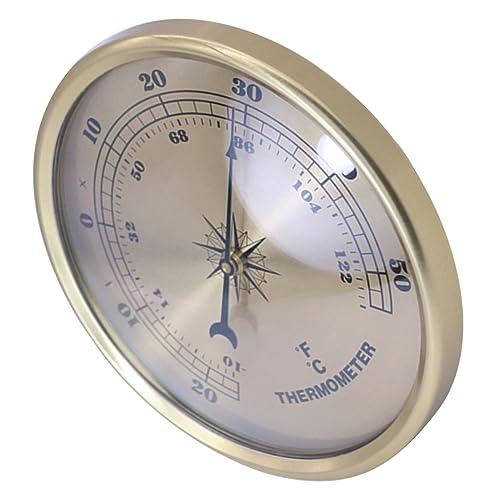 NULYLU Sturdy Metal Thermometer Temperature Gauge for Home Office and Outdoor Easy to Install and Store Ideal for Kitchen Garden