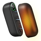 【2026新型分離式・1台2役】AMOVO 充電式カイロ 3秒急速発熱 360°全面発熱 軽量 電気カイロ 3段階温度調節 10000mAh大容量 LEDデジタル表示 Type-c 長持ち 小型 モバイルバッテリー機能付き 持ち運びやすい 旅行 出張 通勤 通学 冷え対策 寒さ対策 冬 誕生日 祝い プレゼント (濡羽色)