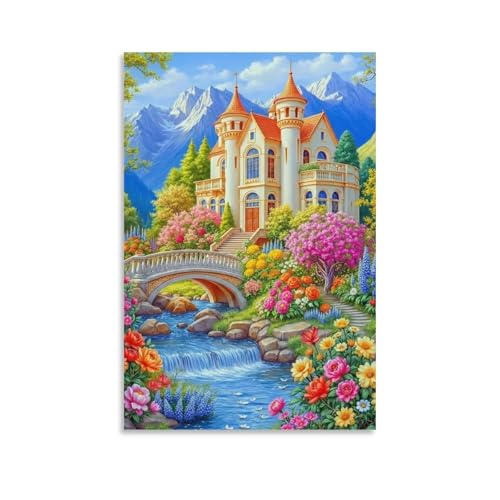 Diamond painting animaux mignons pour décorer votre salon avec un style jardin de château