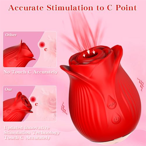 Vibrador Sugador de Clitóris e Mamilo 10 Pulsações Rose Vibradores Brinquedos Sexuais