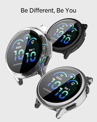 Marco protector Vivoactive 6 acabado metálico de alta flexibilidad pack de 2 2