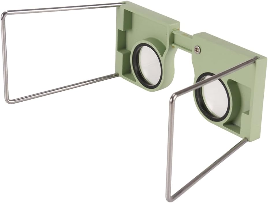 Wearable 4X Pocket Stereoscope - Lightweight Microscope with Adjustable 55-75 mm Lens Distance, Essential for Examiners, Surveyors, Engineers & Architects(2PCS)
