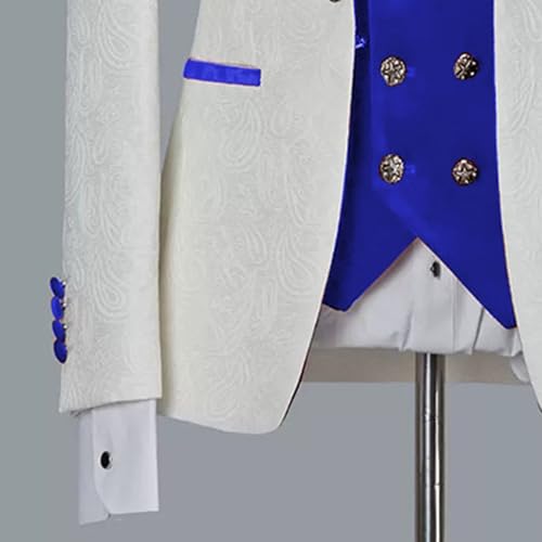 Men's Peak Lapel Solid Color Blazer Shawl Collar Wedding Groom Suit Casual Formal Jacquard Tuxedo2