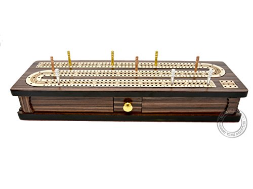 Tablero de Cribbage Continuo de Madera 12 pulgadas 3 jugadores miniatura 5