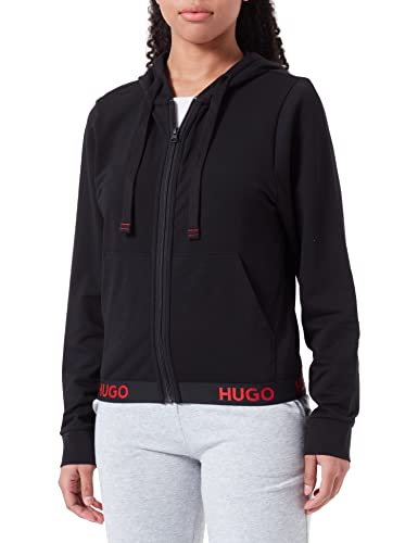 HUGO Damen Sporty Logo_jacket LOUNGEWEAR_JACKET, Black1, M EU