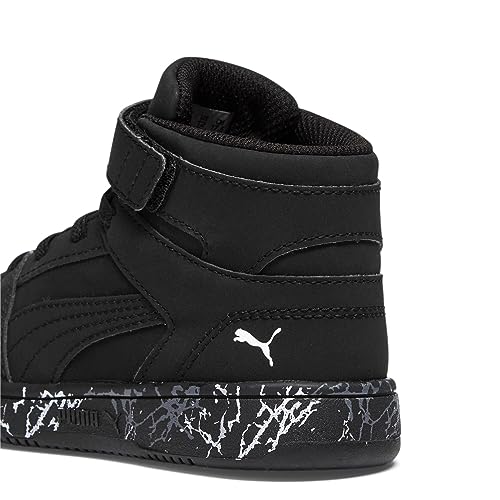 Puma Unisex-Child, Rebound Layup Synthetic Leather Hook and Loop, Puma Black-Puma Black, Little Kid 13 by PUMA - Used condition - Image 4
