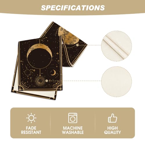 Artoid Mode Astrology Moon Magic Art Table Runner, Seasonal Mystical Gothic Kitchen Dining Table Decoration for Home Party Decor 13x48 Inch by Artoid Mode - Image 5