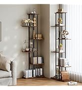 DGSANDGO Bookshelf，Small Bookcase for Small Space，6-Tier Bookshelf for Living Room, Home Office, ...