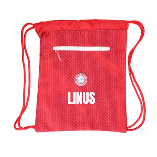 FC Bayern München Turnbeutel - Personalisiert mit Namen - Sportbeutel Kinder rot FC Bayern München Turnbeutel - Personalisiert mit Namen - Sportbeutel Kinder rot
