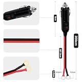HuaLiSiJi gniazda zapalniczki z przyłączem typu O ring,12V/24V,14AWG,15A,20A,z LED kabel do diodamikabel do przetwornicy,do przetwornic samochodowych, systemów audio w samochodach itp. (3 m)