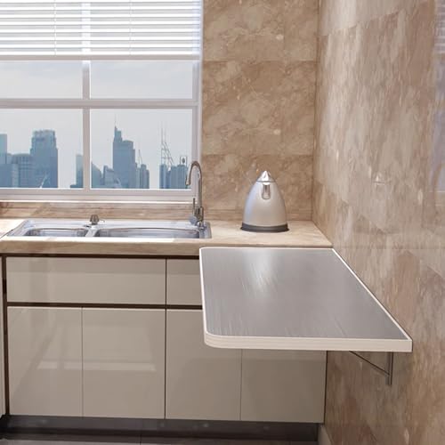 Table de travail rabattable murale en inox pour gain de place maison