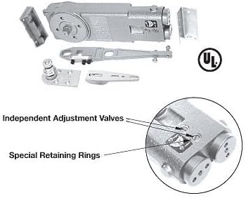 Miniatura 2 de CRL 105 Degree No Hold Open Overhead - Paquete de cierre oculto para instalación de carga lateral - Paquete A.D.A."S"