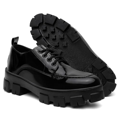 Sapato Mocassim Feminino Anna Andrade Oxford Tratorado Casual Amarrar Lançamento Cor:Preto;Tamanho:3