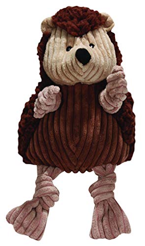 HuggleHounds Plush Dog Toy - Fuzzy Dog Toy, Soft Fleece, Interactive Durable Stuffed for Small and Large Breeds, Puppy Toy - Henry Hedgehog, Small
