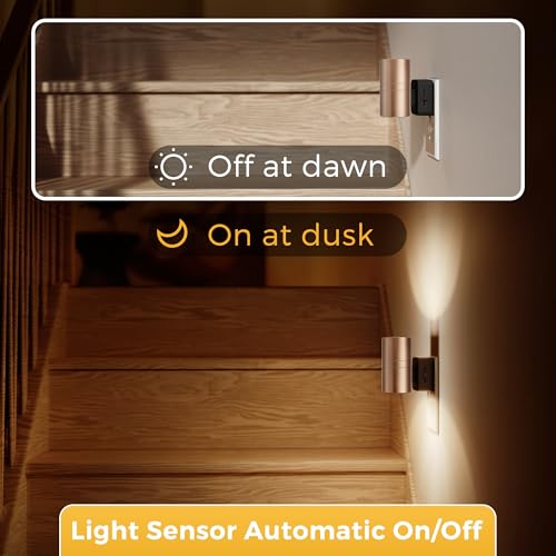 Image of L LOHAS LED Night Light, 2 Pack Night Lights Plug into Wall, Automatic Dusk to Down Nightlight, 3000K Soft White 0-100LM Dimmable Modern Nightlight for Kids Bedroom Hallway