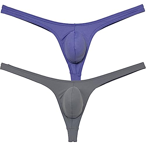 Men's Second-skin Feel Bikini Thong Underwear Male Classical Bulge Pouch Tangas Hombre Absorbent Lingerie T-back