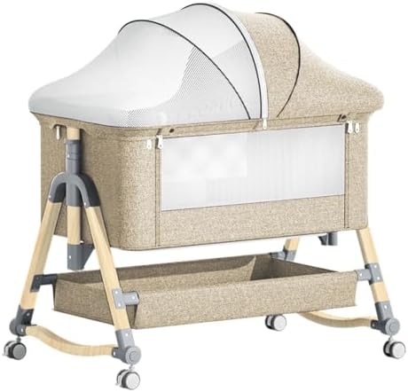 Amazon.co.jp: ベビーベッド 乳児用ベッド 添い寝 高さ6段調節可能  