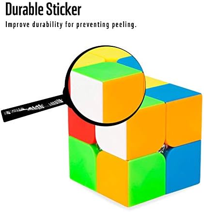 Buself Rubik's Cube 2 x 2 Original Speed Cube - Stickerless Cube with Optimised Rotating Properties