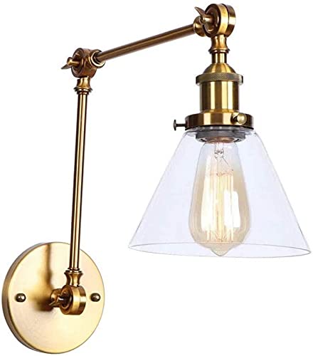 Lampe murale moderne GWJKG à bras swing orientable et structure légère