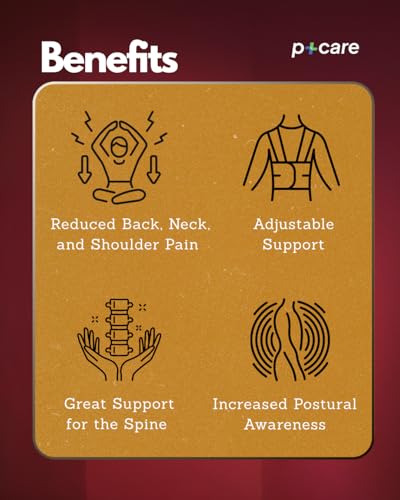 Image of Posture Back Support or corrector | Back Straight and Shoulder Support | Relief from Upper and Lower Back | Lumbar, Neck and Shoulder Pain Relief |