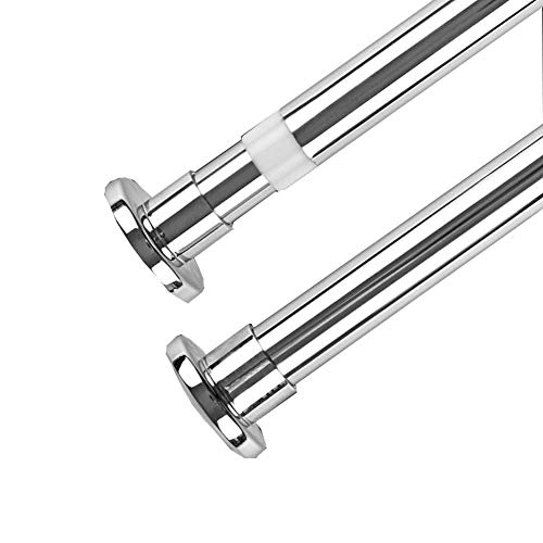 Tringle à rideau de douche en acier inoxydable avec fixation par pression stable