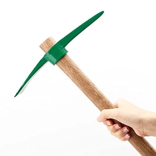 Taicheut 6 Pack 15 Inch Pick Hoe Tool, Pick Mattock With Wood Handle Garden Mattock Tool For Weeding, Planting, Exploring And Gardening #TOP6