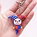 Statues Décoratives Clown Mignon Porte-Clés en Silicone 3D Peluche Pendentif Clé