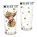 Kilyhome Highland Cow Tumbler – 20oz Stainless Steel Travel Mug with Sunflower Design – Cute Cow Gifts for Women, Farm Animal Lovers, Mom, Rustic Country Farmhouse Style