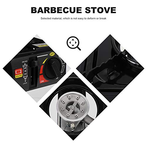 Hemoton Queimador de Fogão a Gás Butano Portátil Camping à Prova de Vento Cozinhando Queimador de Ch