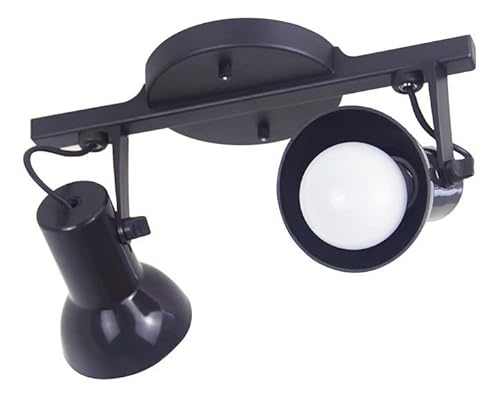 SPOT TRILHO PLASTICO STELLA 2 LÂMPADAS (Preto)