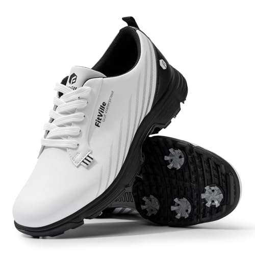 FitVille Waterproof Golf Shoes Mens with Replaceable Spikes...