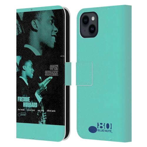 Head Case Designs sous Licence Officielle Blue Note Records Freddie Hubbard Open Sesame Disques Étui Portefeuille en Cuir Compatible avec Apple iPhone 15 Plus