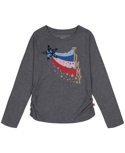 Image of Tommy Hilfiger Girls Long Sleeve Logo Graphic Crew Neck T-Shirt